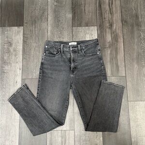 Madewell Charcoal Straight Leg Jeans